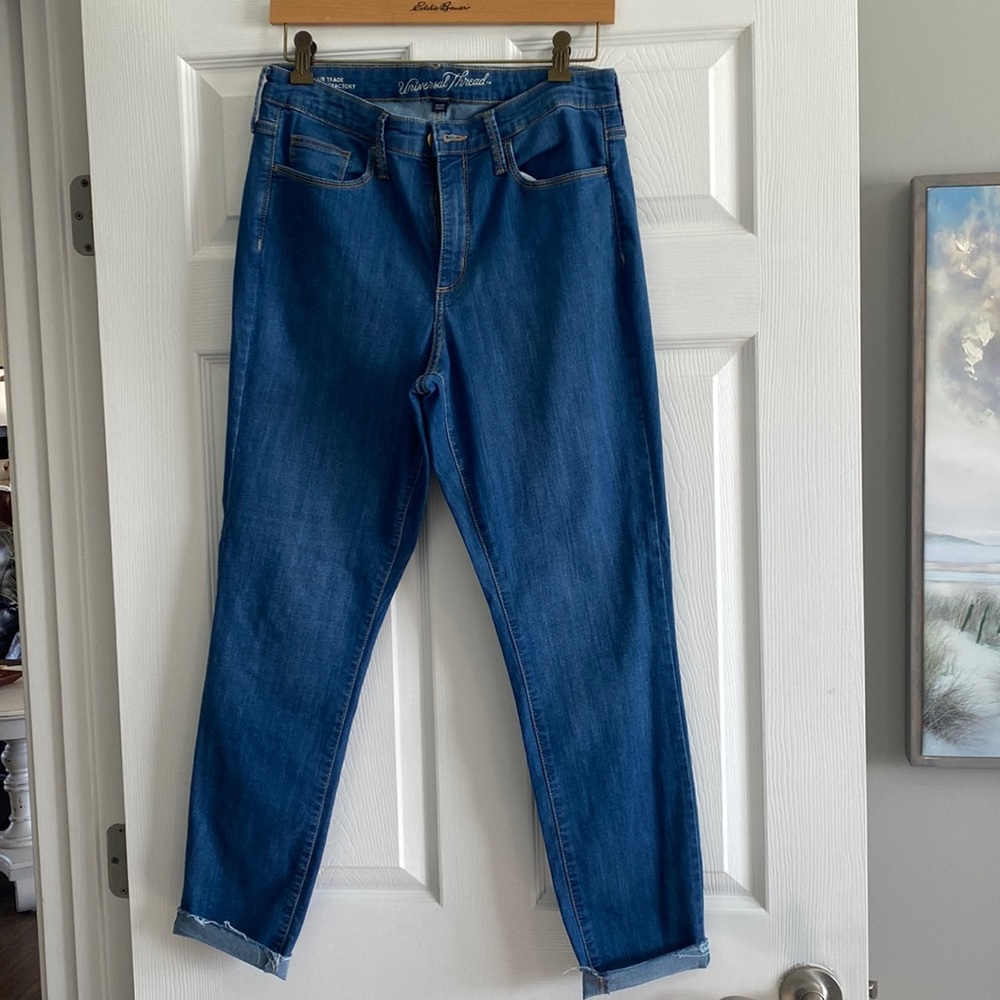 Universal Thread Skinny High Rise Raw Hem Jeans